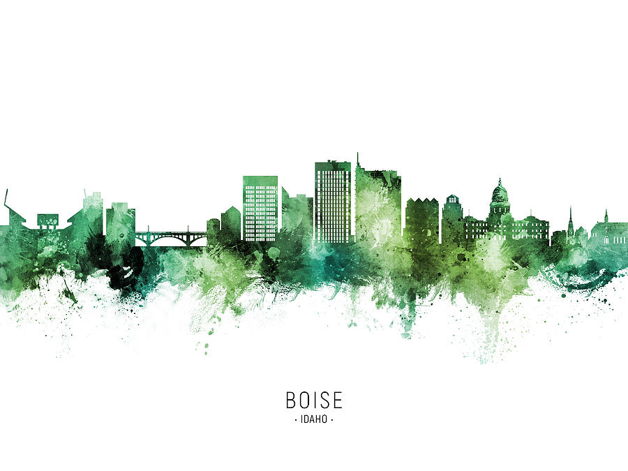Boise Idaho Skyline #64 Digital Art by Michael Tompsett