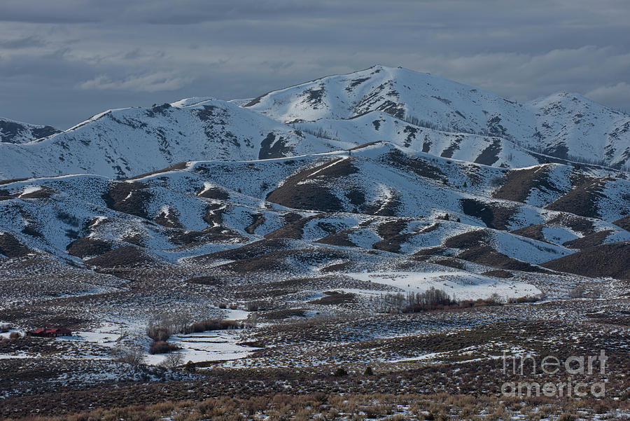 Boise National Forest With House At Foot Of Mountain Photograph By Leah ...