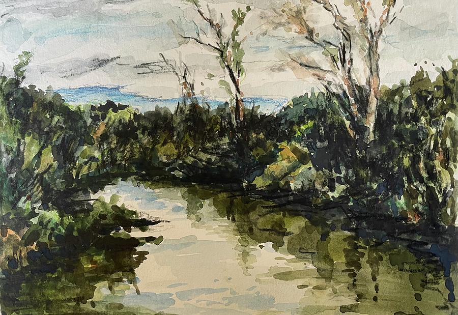 Boise River Near Star Painting by Les Herman