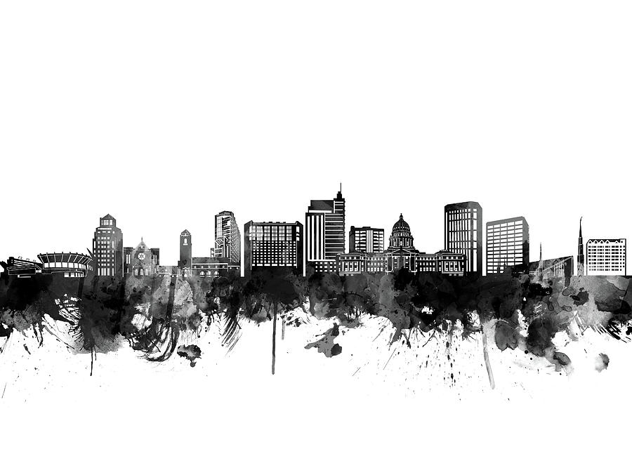 Boise Skyline Bw Digital Art by Bekim M - Fine Art America