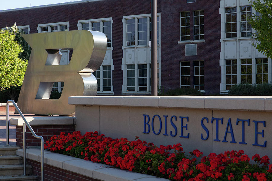 Boise State University sign Photograph by Eldon McGraw