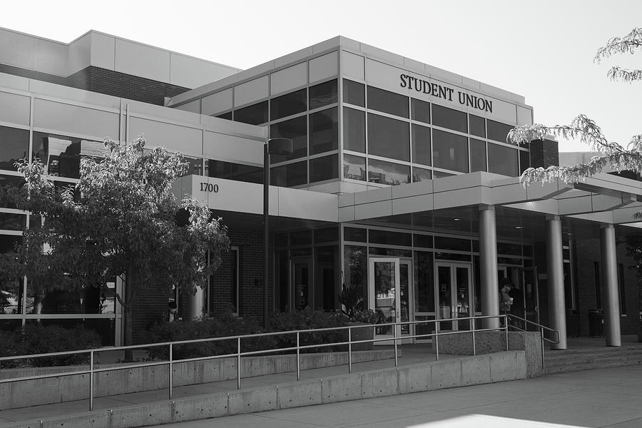 Boise State University Student Union in black and white Photograph by ...