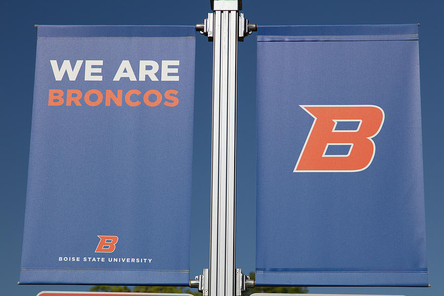 Boise State University We Are Broncos banner Photograph by Eldon McGraw