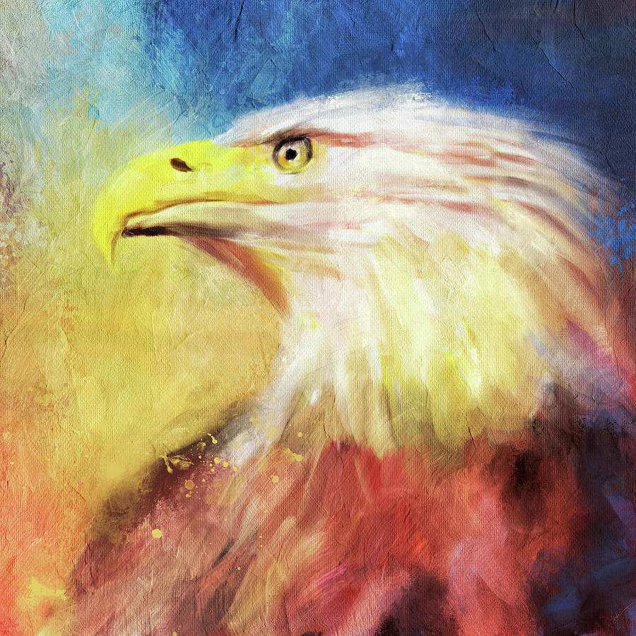 BOLD Bald Eagle Painting by Jai Johnson