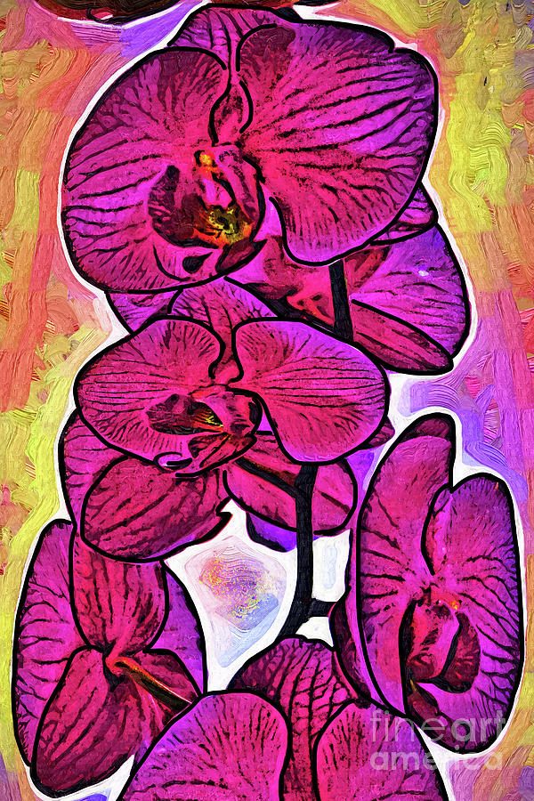 Bold Bright Orchid Digital Art by Kirt Tisdale