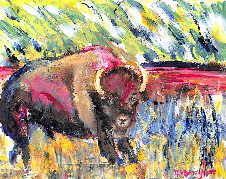Bold Buffalo Bull Painting
