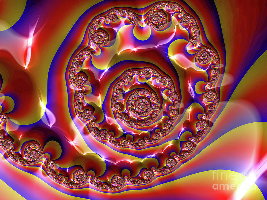 Bold lMetal Swirl Digital Art by Elisabeth Lucas - Fine Art America