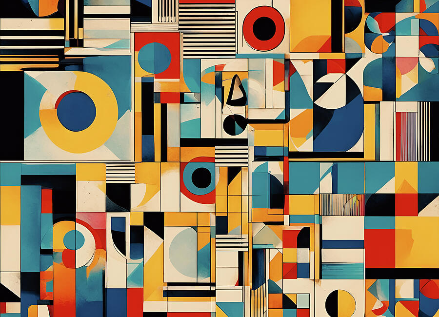 Bold Mid Century Modern Art Print Digital Art by Freddy B Bold Mid Century Modern Art Print Digital Art by Freddy B