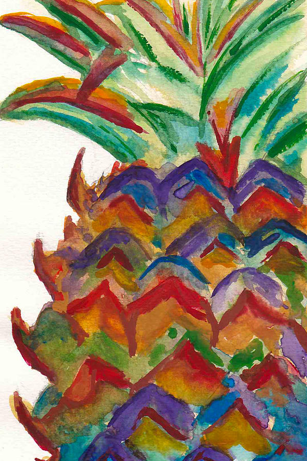 Bold Pineapple Painting by Bonny Puckett