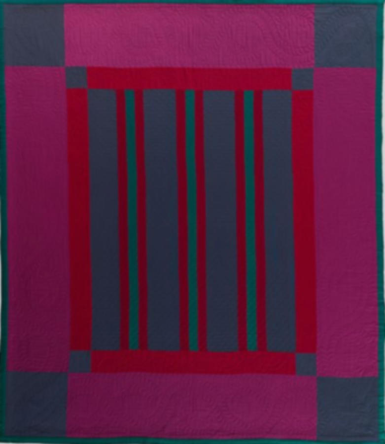 Bold Purple Pattern Geometric Design Red Painting by Tony Rubino