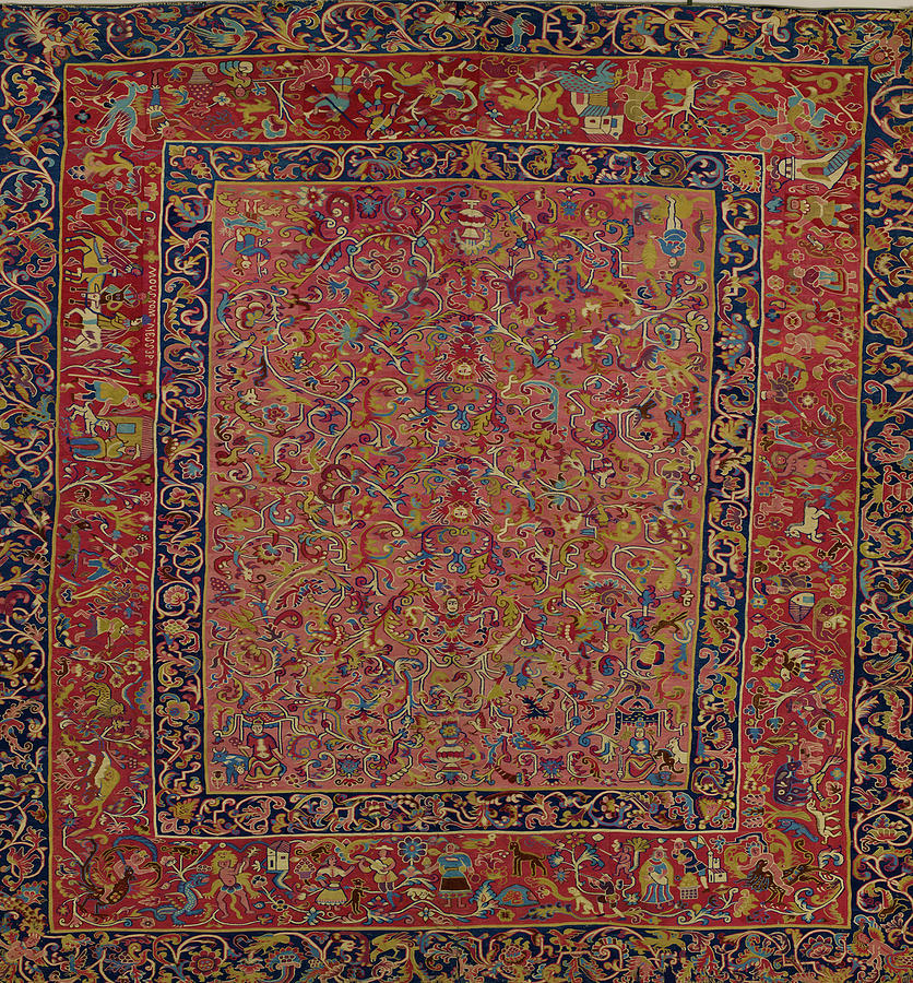 Bold Rug Pattern Geometric Design Carpet Painting by Tony Rubino