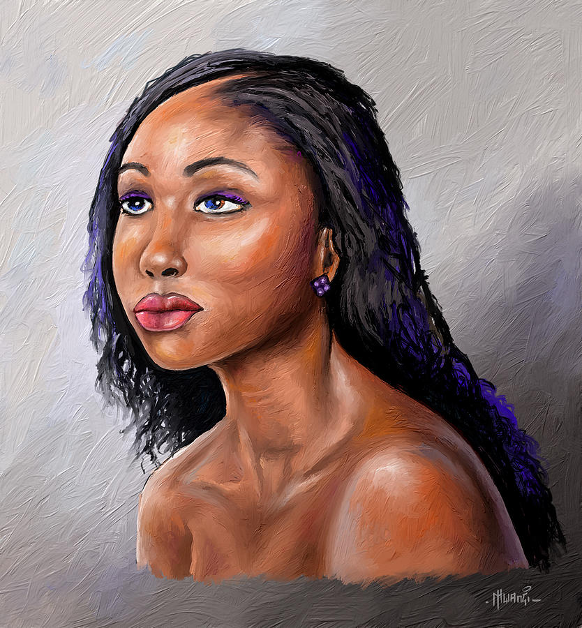 Bold Stare Painting by Anthony Mwangi