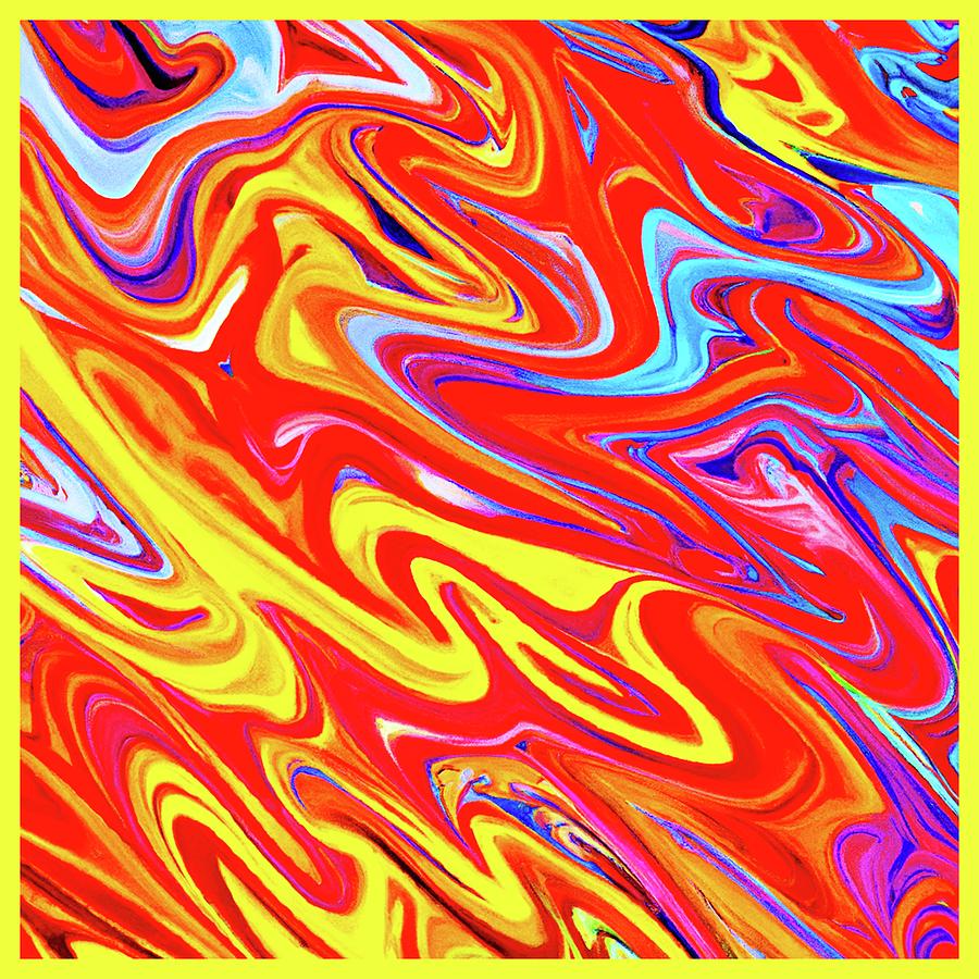 Bold Vibrant Hot Colors Pattern Design Ceramic Art By Yaser Adventure