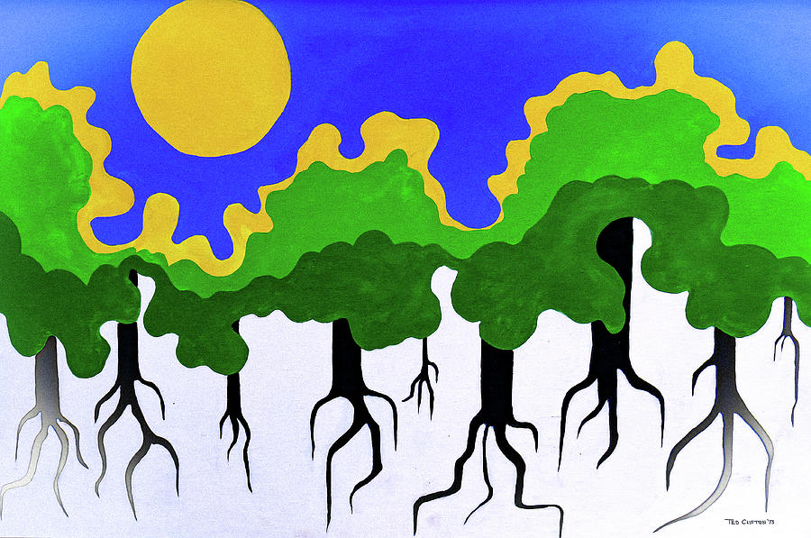 Bolder Old Trees Painting by Ted Clifton