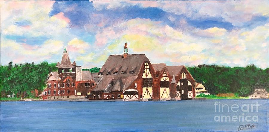 Boldt Yacht House Painting by Joel Charles