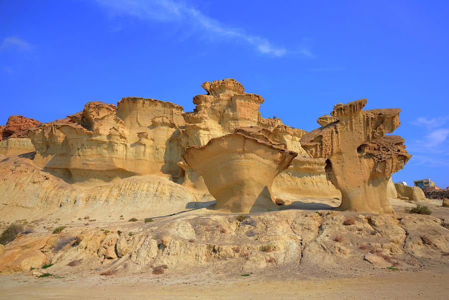 Bolnuevo sandstone rock erosions near Mazarron Spain deep colours ...