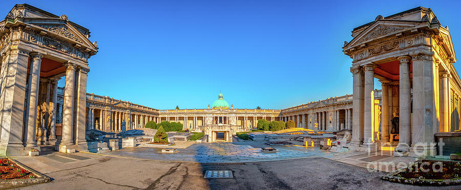 Bologna local landmark of Emilia Romagna region of Italy - Cimitero La Certosa cemetery square panoramic by Luca Lorenzelli Bologna local landmark of Emilia Romagna region of Italy - Cimitero La Certosa cemetery square panoramic by Luca Lorenzelli