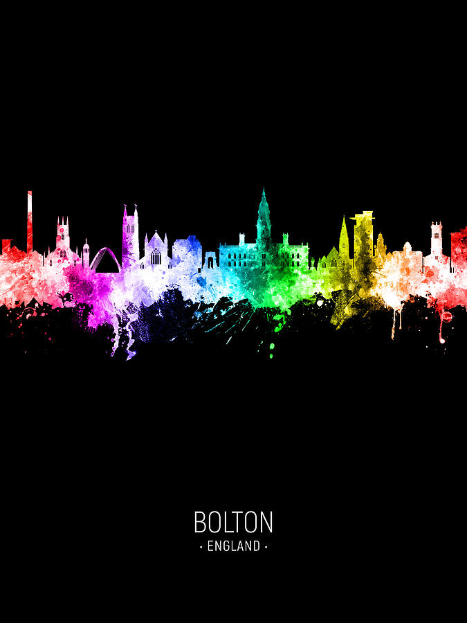 Bolton England Skyline #51 Digital Art by Michael Tompsett