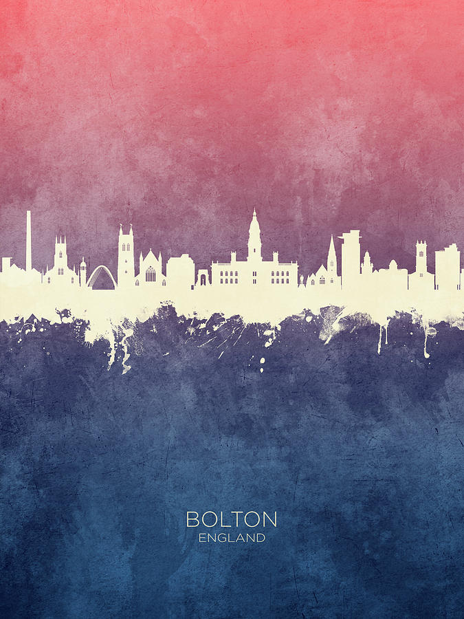 Bolton England Skyline #58 Digital Art by Michael Tompsett