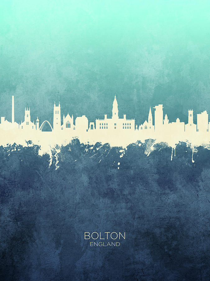 Bolton England Skyline #59 Digital Art by Michael Tompsett