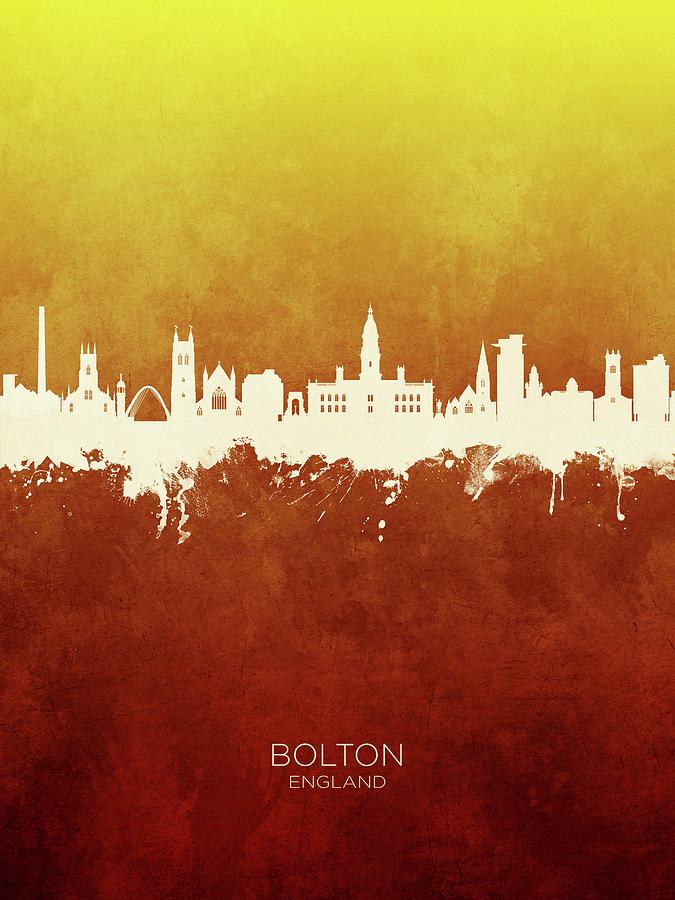Bolton England Skyline #61 Digital Art by Michael Tompsett