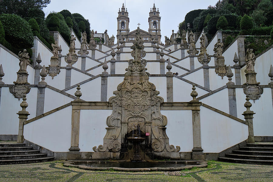 Bom Jesus de Braga Sanctuary Stairs and Fountain Photograph by Angelo DeVal
