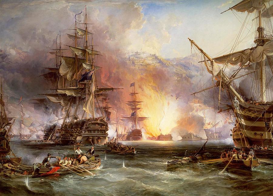 George Painting -  Bombardment of Algiers by George Chambers