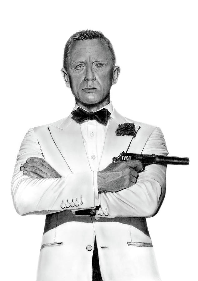 Bond, James Bond Drawing by Paul Stowe | Pixels