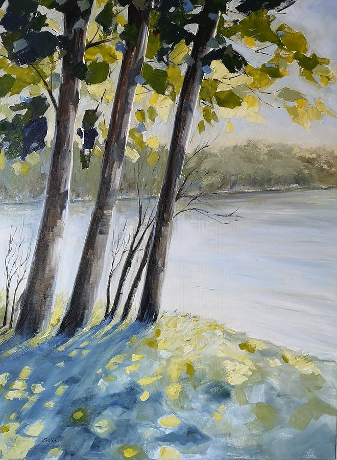 Bond Lake Painting by Sheila Romard