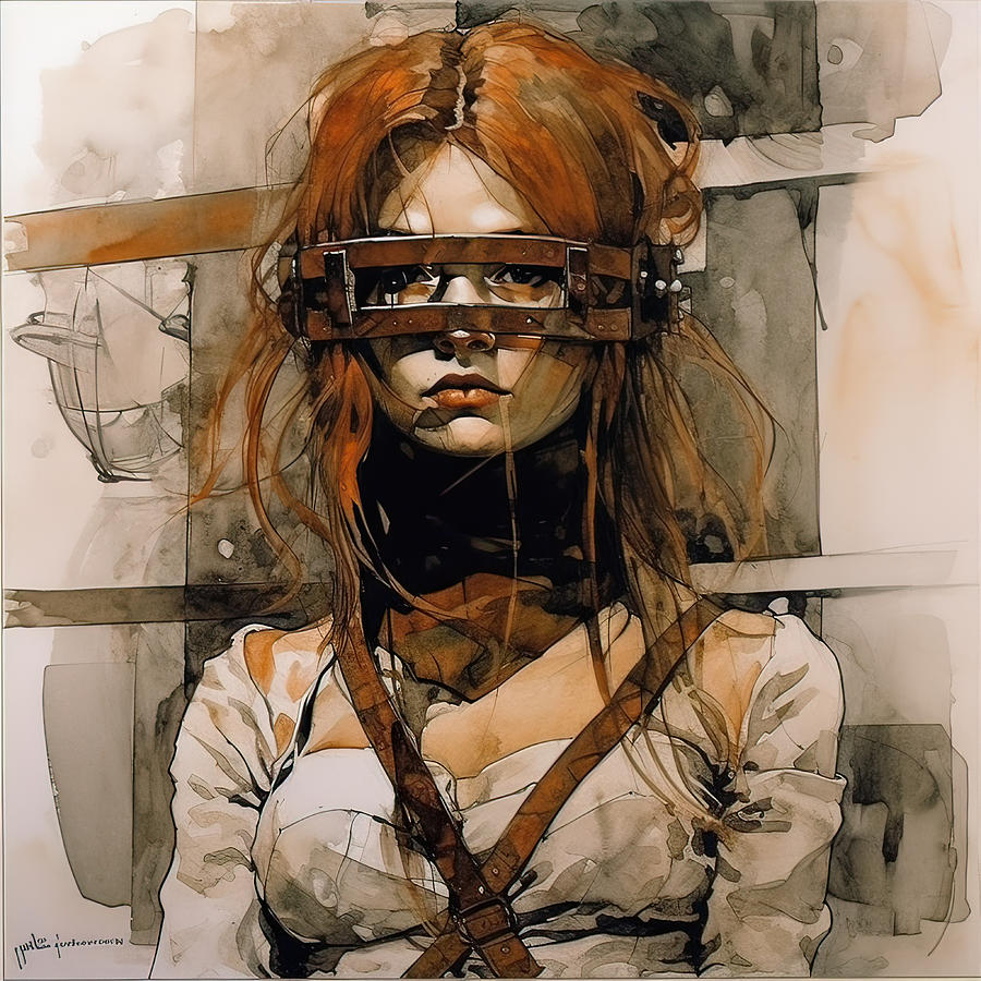 Rod Painting - Bondage Girl No.5 by My Head Cinema