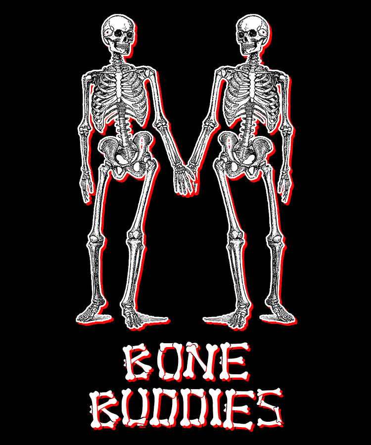 Bone Buddies Funny Skeleton Digital Art by Flippin Sweet Gear
