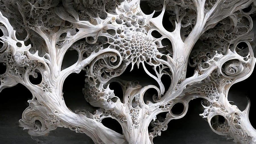 Bone Fractal Digital Art by Bill Posner