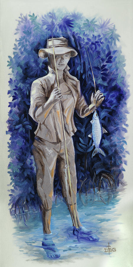 Bonefish Bonnie Statua in Spiritu Loci  Painting by David Bader
