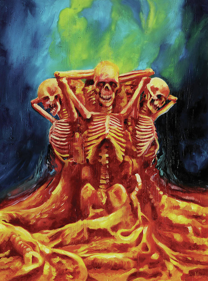 Bones Gathering Painting by Sv Bell