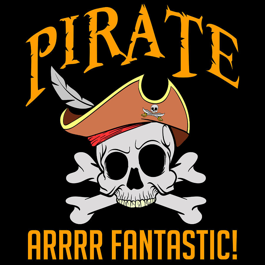Boney Ship Wreck Skull Pirate Arrrr Fantastic Tshirt Design Spooky ...