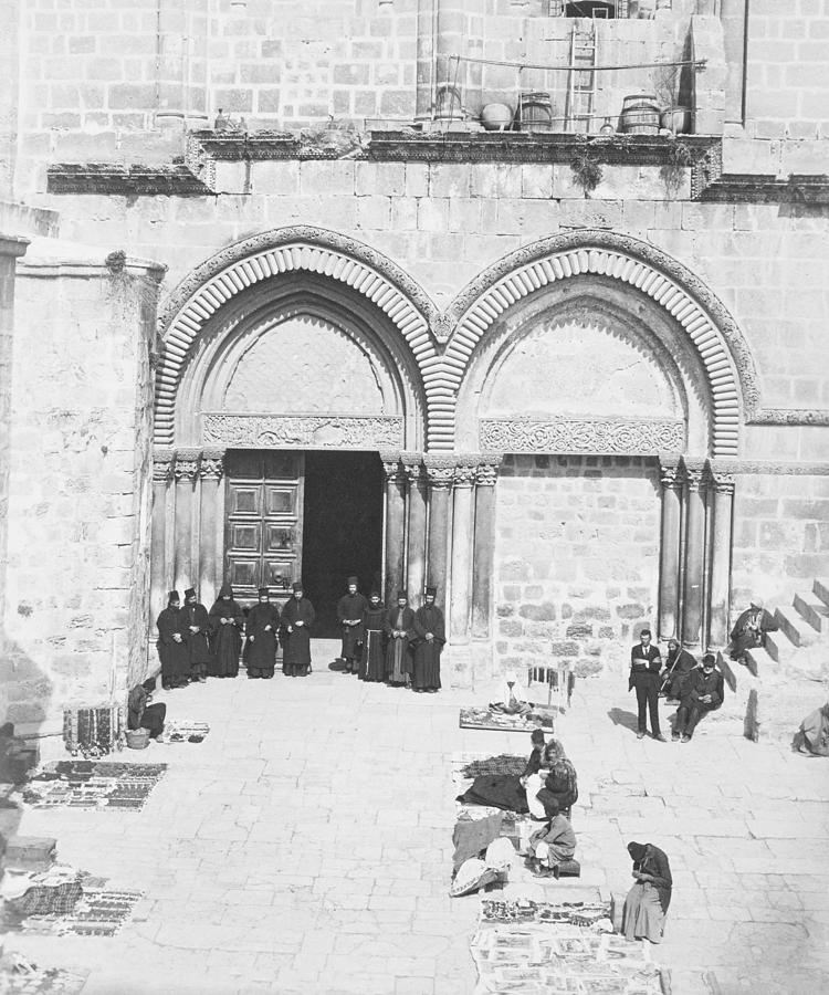 Bonfils Holy Sepulchre Church in 1870s Photograph by Munir Alawi