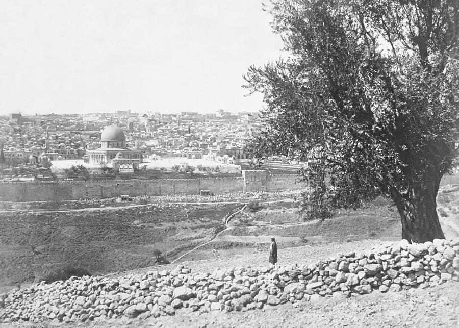 Bonfils Jerusalem from Mount of Olives Photograph by Munir Alawi