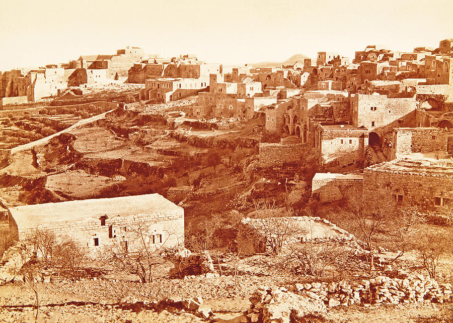Bonfils View of Bethlehem Photograph by Munir Alawi