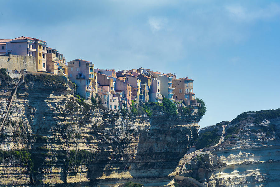 Bonifacio city seen from the sea at Corsica Digital Art by Gael ...