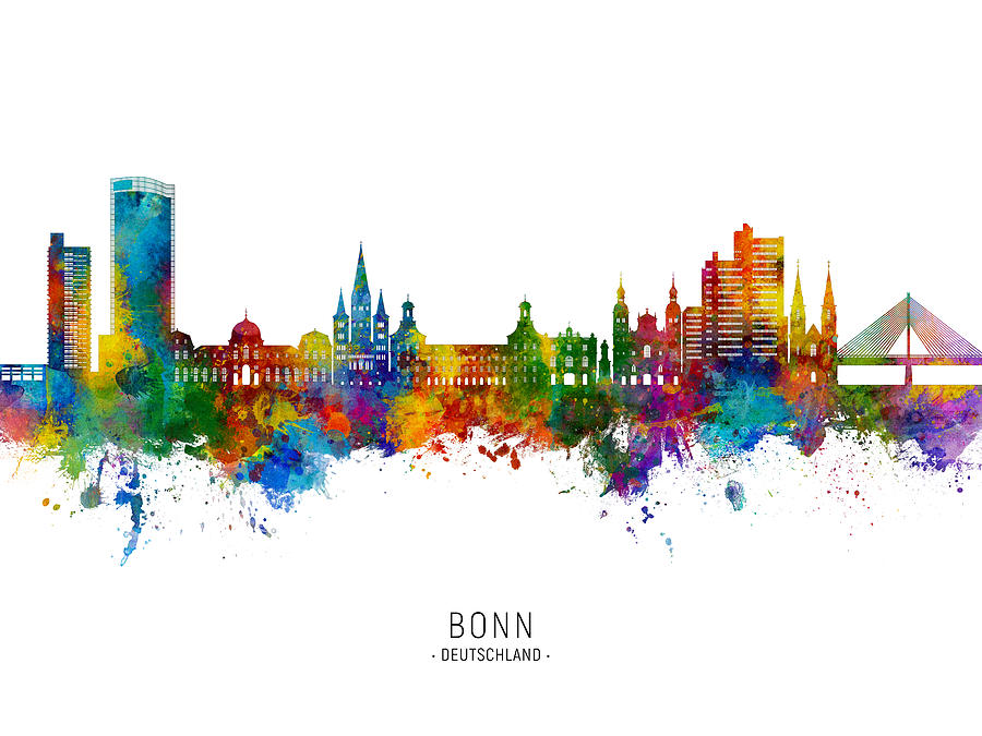 Bonn Germany Skyline #28 Digital Art by Michael Tompsett