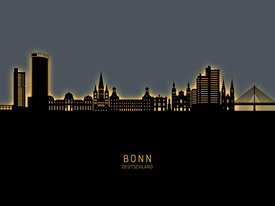 Bonn Germany Skyline #41 Digital Art by Michael Tompsett