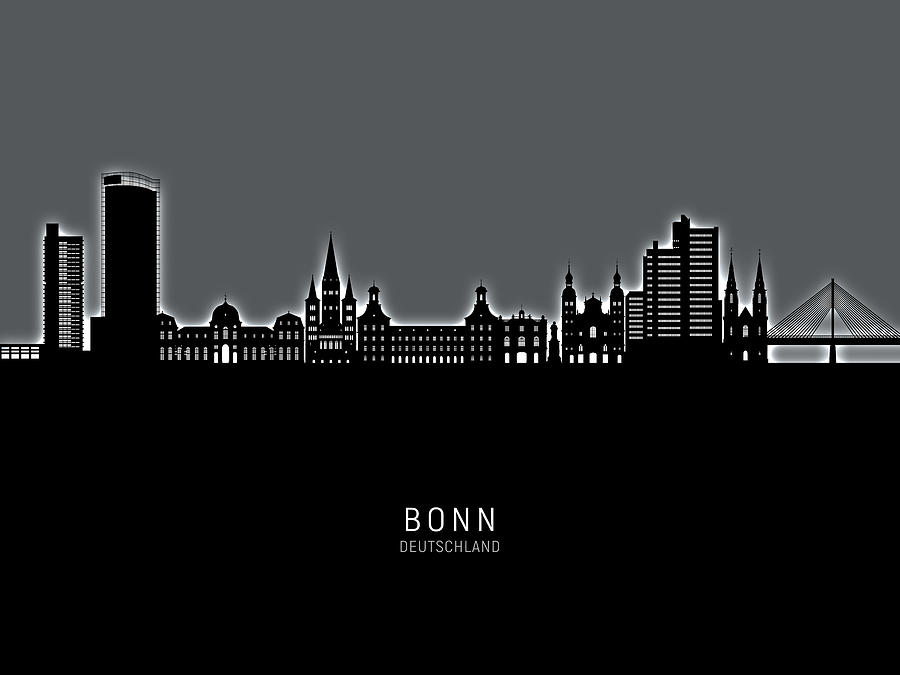 Bonn Germany Skyline #42 Digital Art by Michael Tompsett