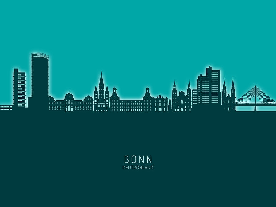 Bonn Germany Skyline #43 Digital Art by Michael Tompsett
