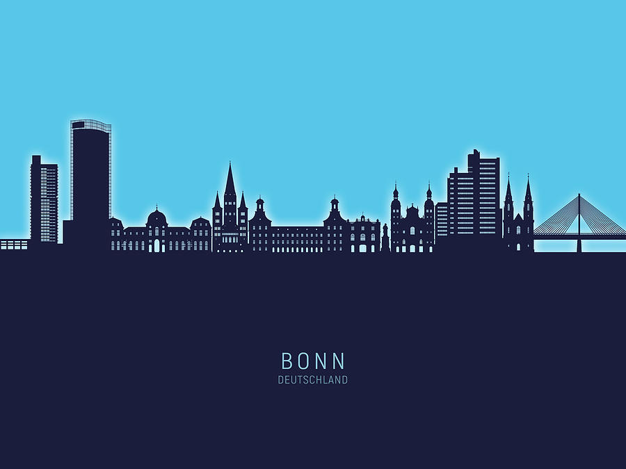 Bonn Germany Skyline #44 Digital Art by Michael Tompsett