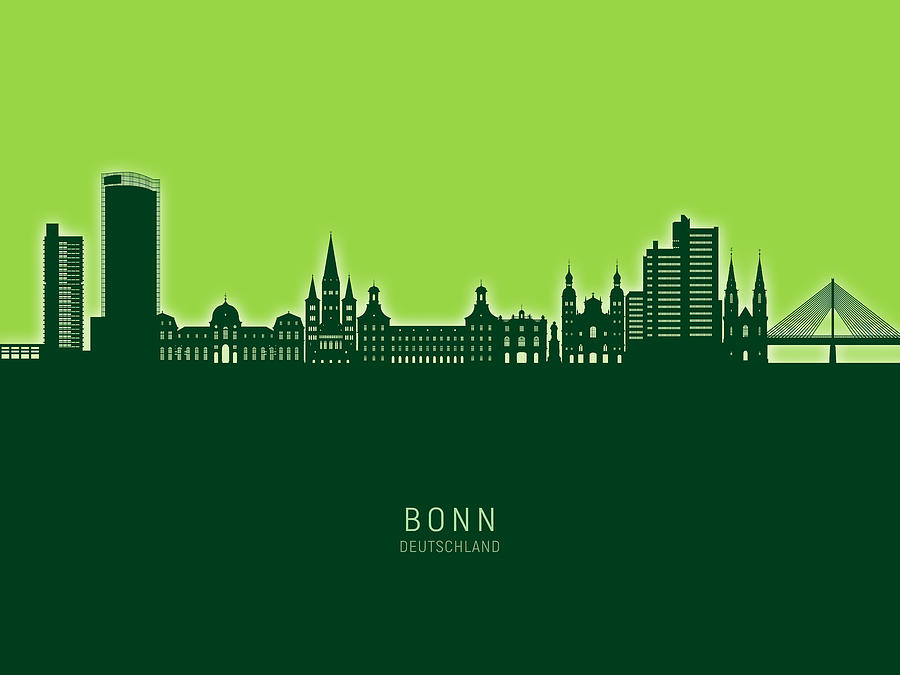 Bonn Germany Skyline #45 Digital Art by Michael Tompsett