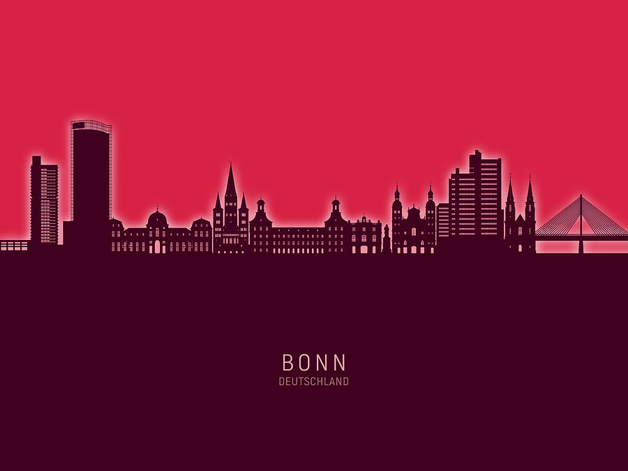 Bonn Germany Skyline #47 Digital Art by Michael Tompsett