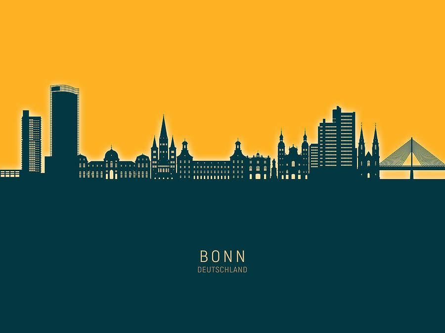 Bonn Germany Skyline #48 Digital Art by Michael Tompsett