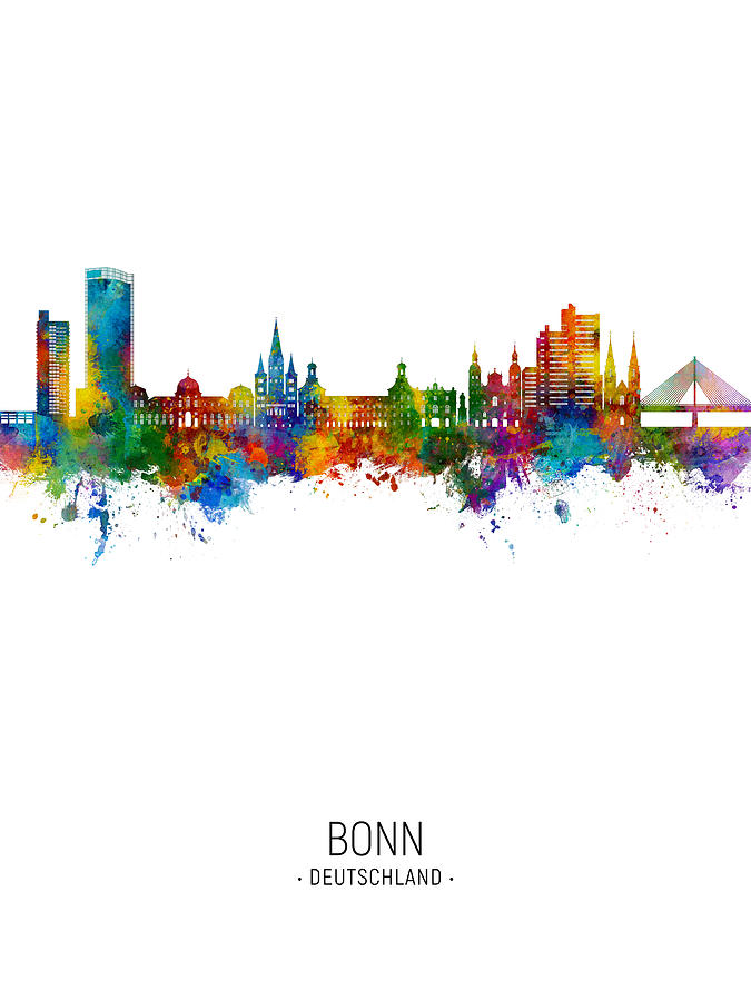 Bonn Germany Skyline #50 Digital Art by Michael Tompsett