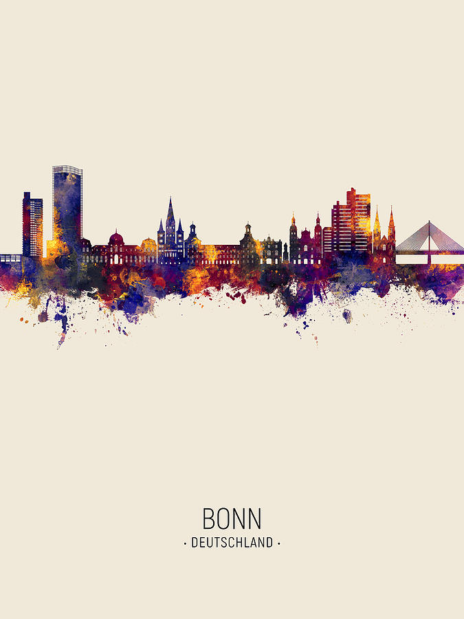 Bonn Germany Skyline #51 Digital Art by Michael Tompsett