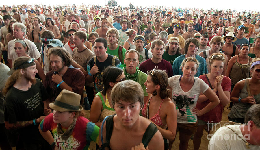 Bonnaroo Music Festival Crowd at Railroad Earth  Photograph by David Oppenheimer